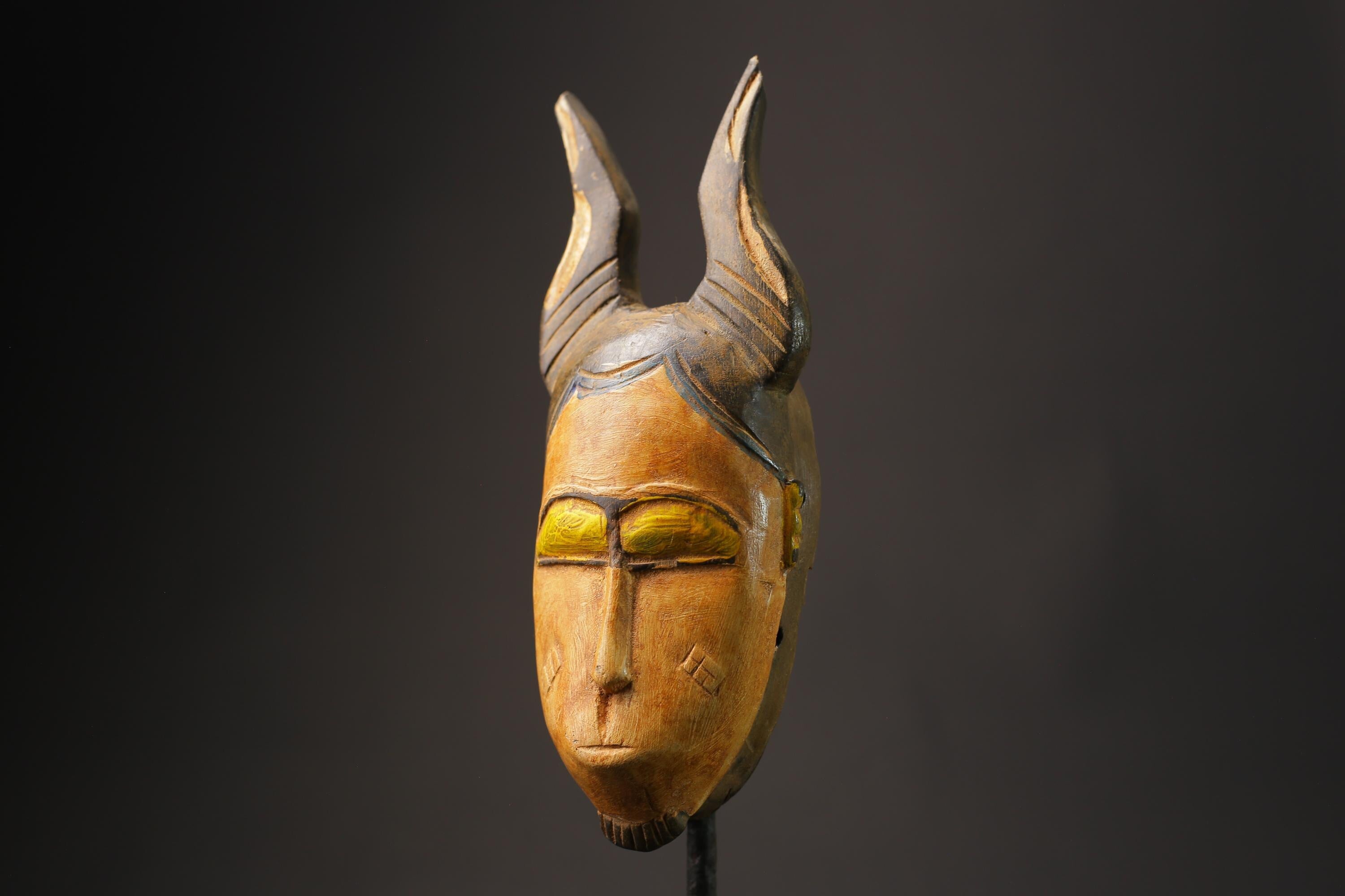 African wood mask antiques Guro Mask Wood Carved Mask wall hanging Masks for wall -8631