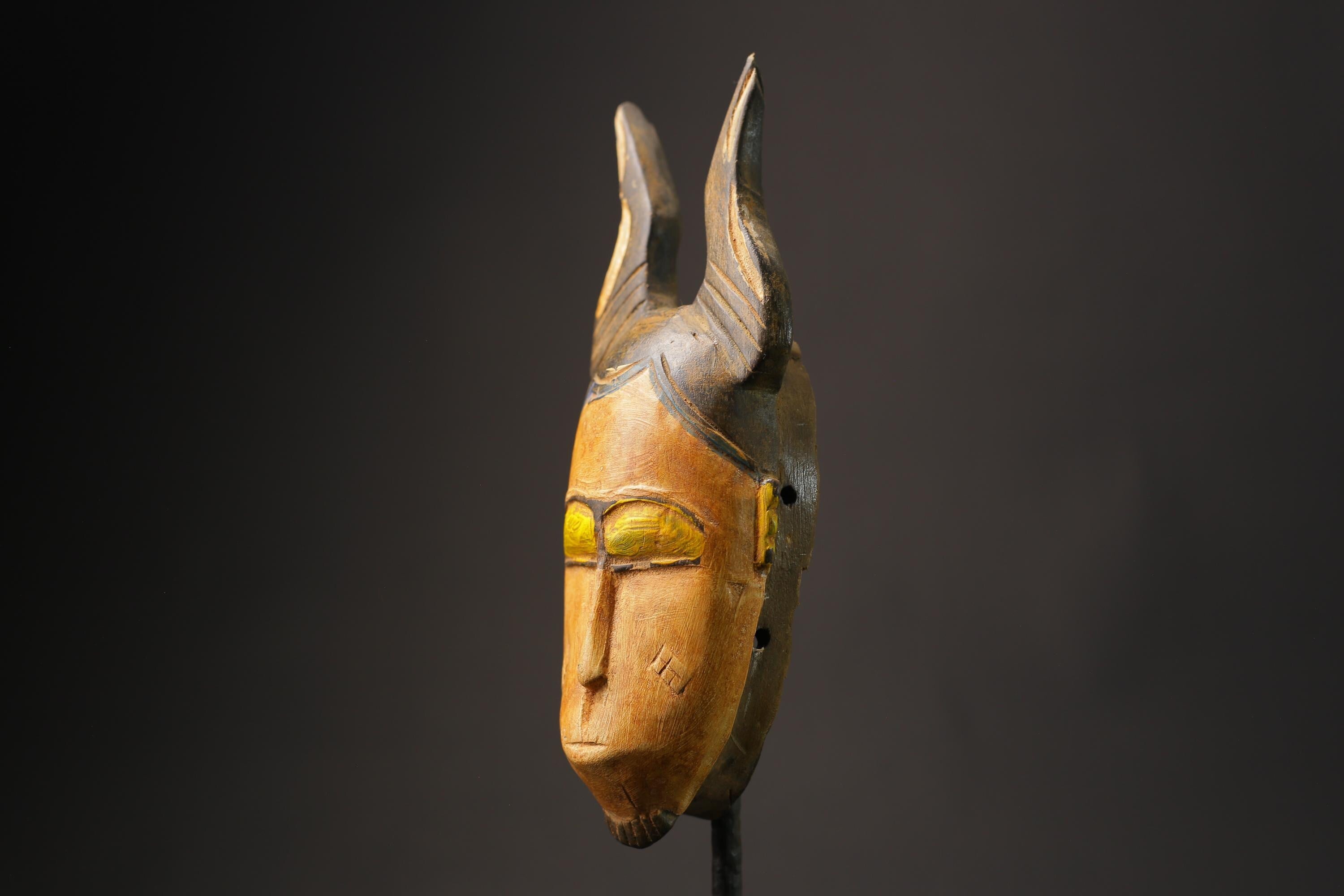 African wood mask antiques Guro Mask Wood Carved Mask wall hanging Masks for wall -8631