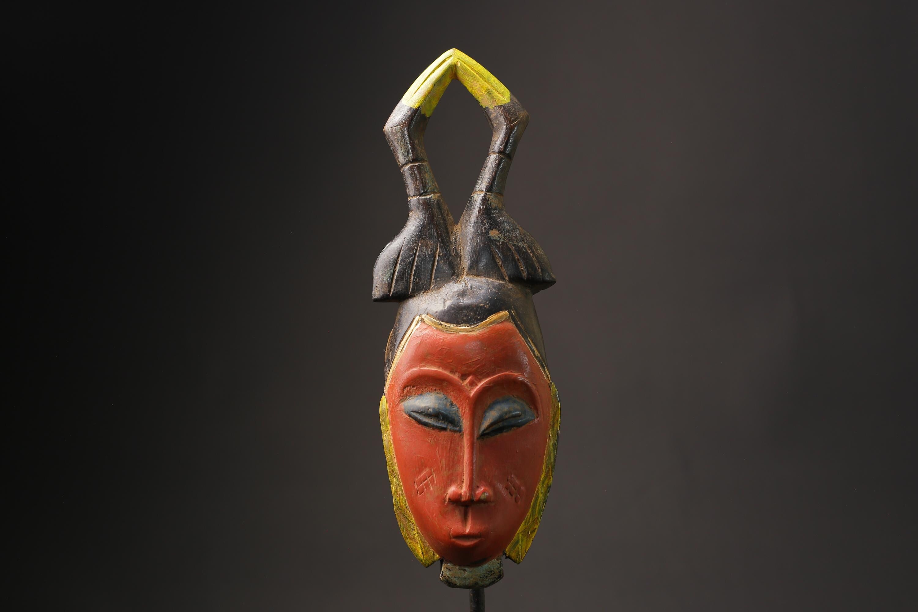 African wood mask antiques Guro African Mask Carved Wood Masks for wall-8626