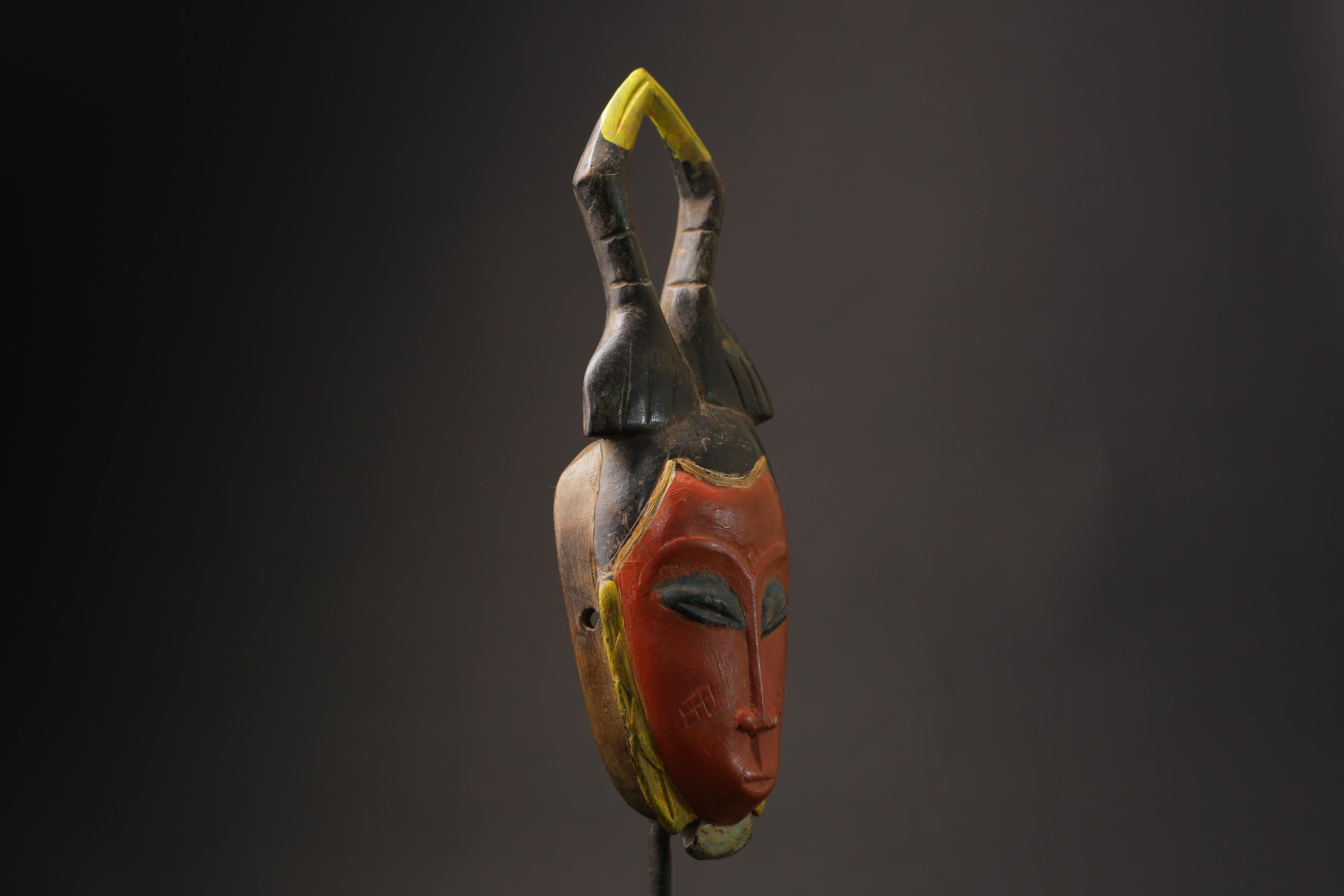 African wood mask antiques Guro African Mask Carved Wood Masks for wall-8626