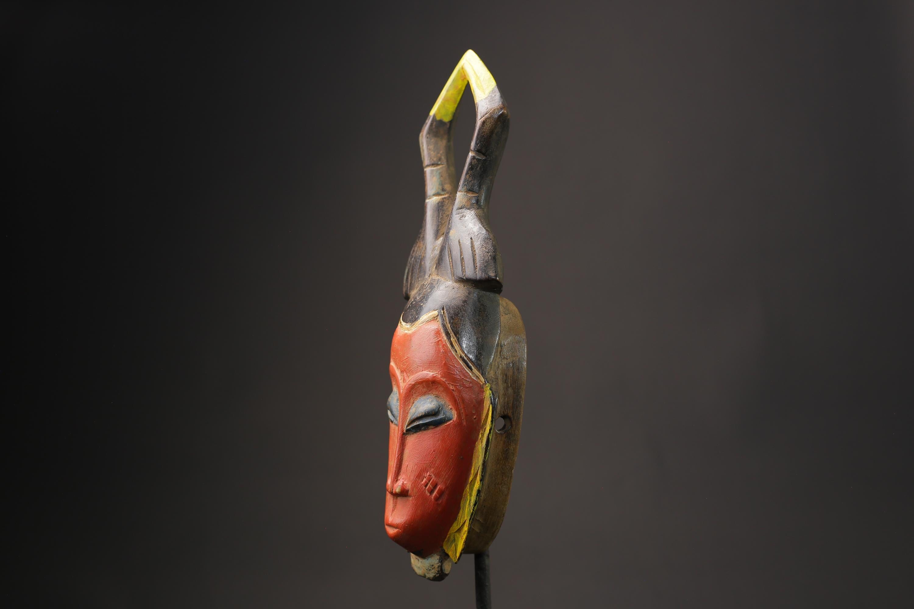 African wood mask antiques Guro African Mask Carved Wood Masks for wall-8626