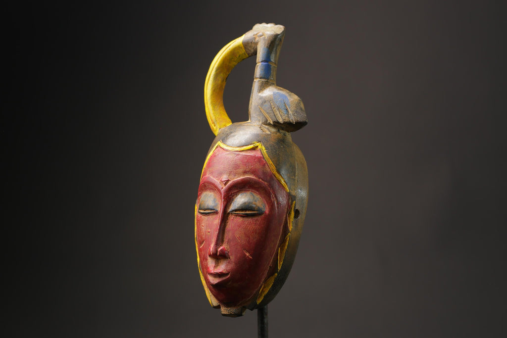 African wood mask antiques Guro Mask Wood Carved Dense Wood Masks for wall-8629
