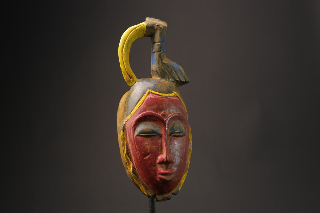 African wood mask antiques Guro Mask Wood Carved Dense Wood Masks for wall-8629