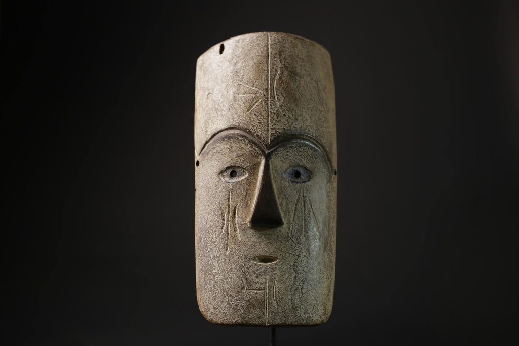 African Tribal Face Mask Authentic traditional Muminia mask in Lega art-8321