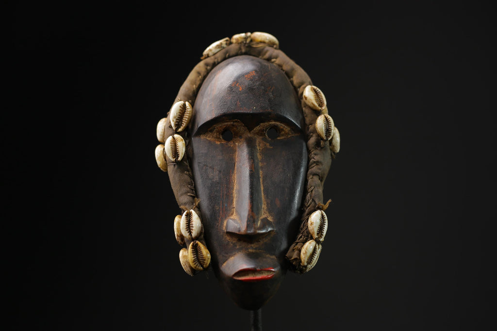 African Tribal Face Mask Wood Hand Carved Wall Hanging Kuba Dan Mask masks for wall-9678