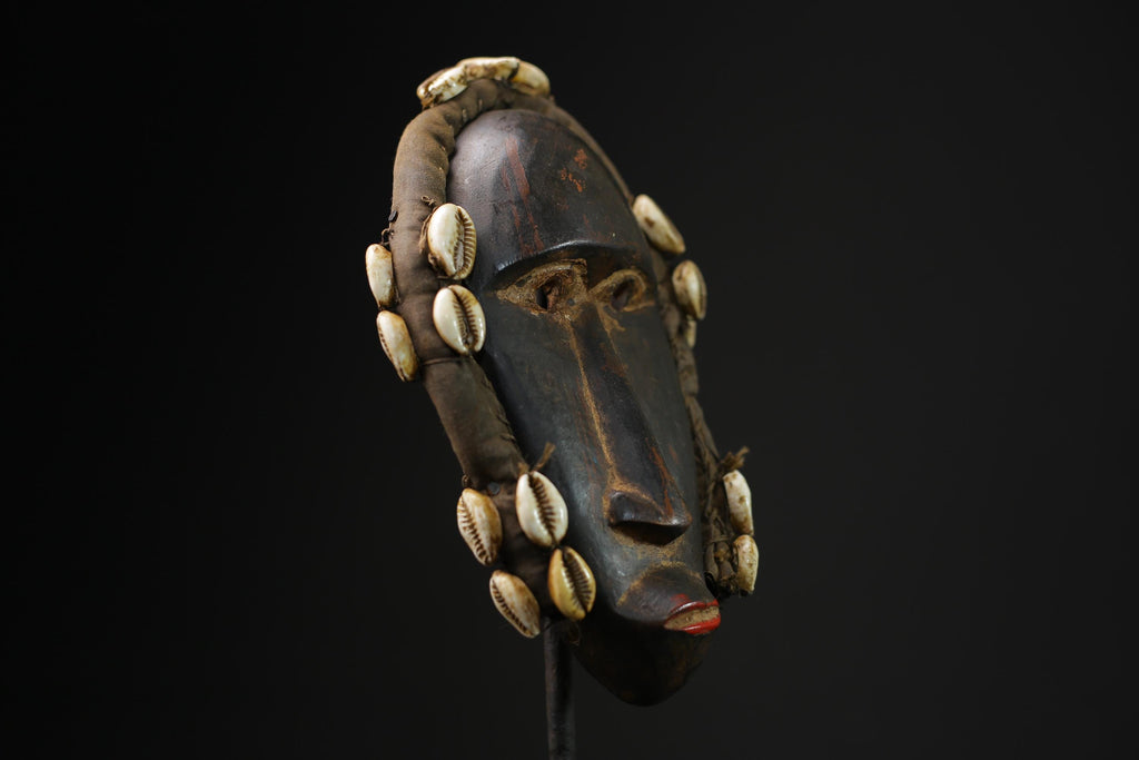 African Tribal Face Mask Wood Hand Carved Wall Hanging Kuba Dan Mask masks for wall-9678