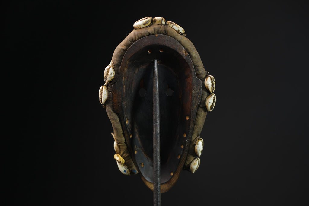 African Tribal Face Mask Wood Hand Carved Wall Hanging Kuba Dan Mask masks for wall-9678