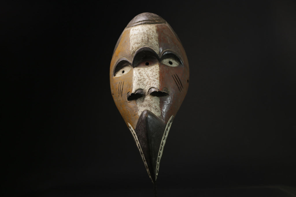 African Lega Mask wall mask Traditional masque vintage art tribal Home Déco-8341