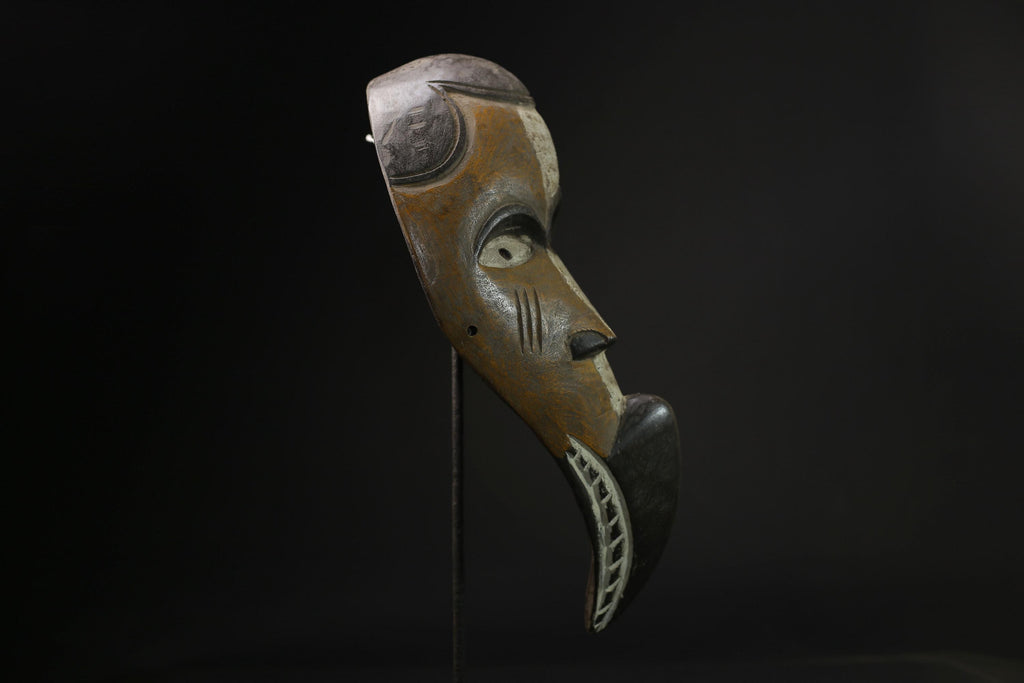 African Lega Mask wall mask Traditional masque vintage art tribal Home Déco-8341