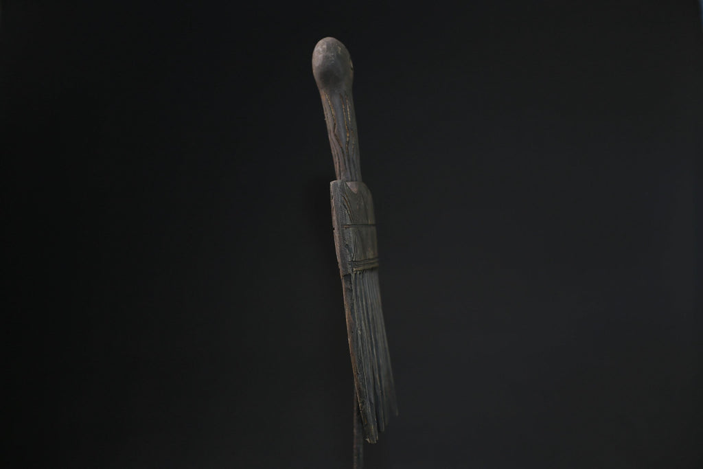 African figure West African Comb Wooden African Swahili Carved-G2196