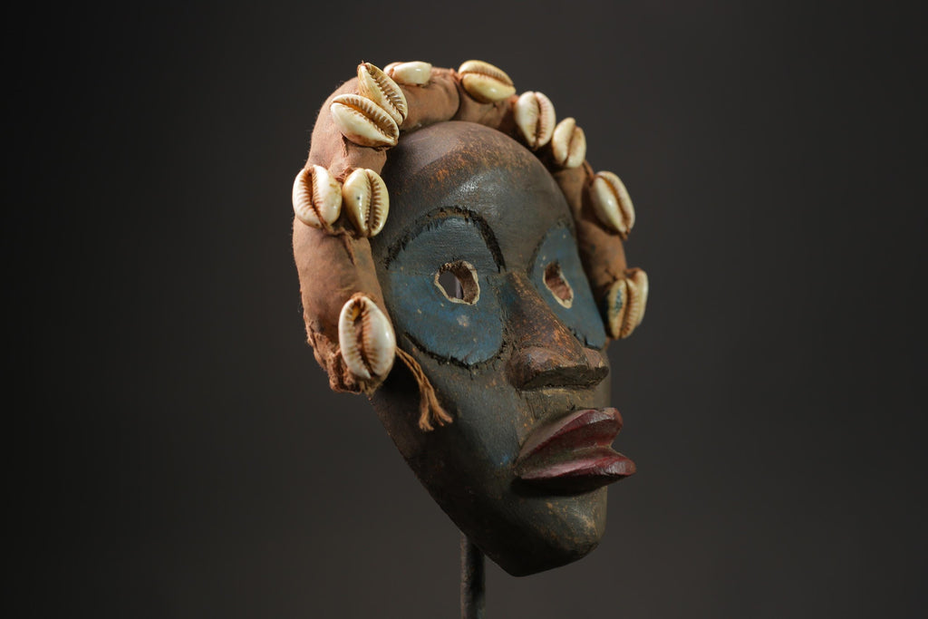 African wood mask antiques Décor carved wooden Hanging Dan Wall Hanging Masks for wall-9912