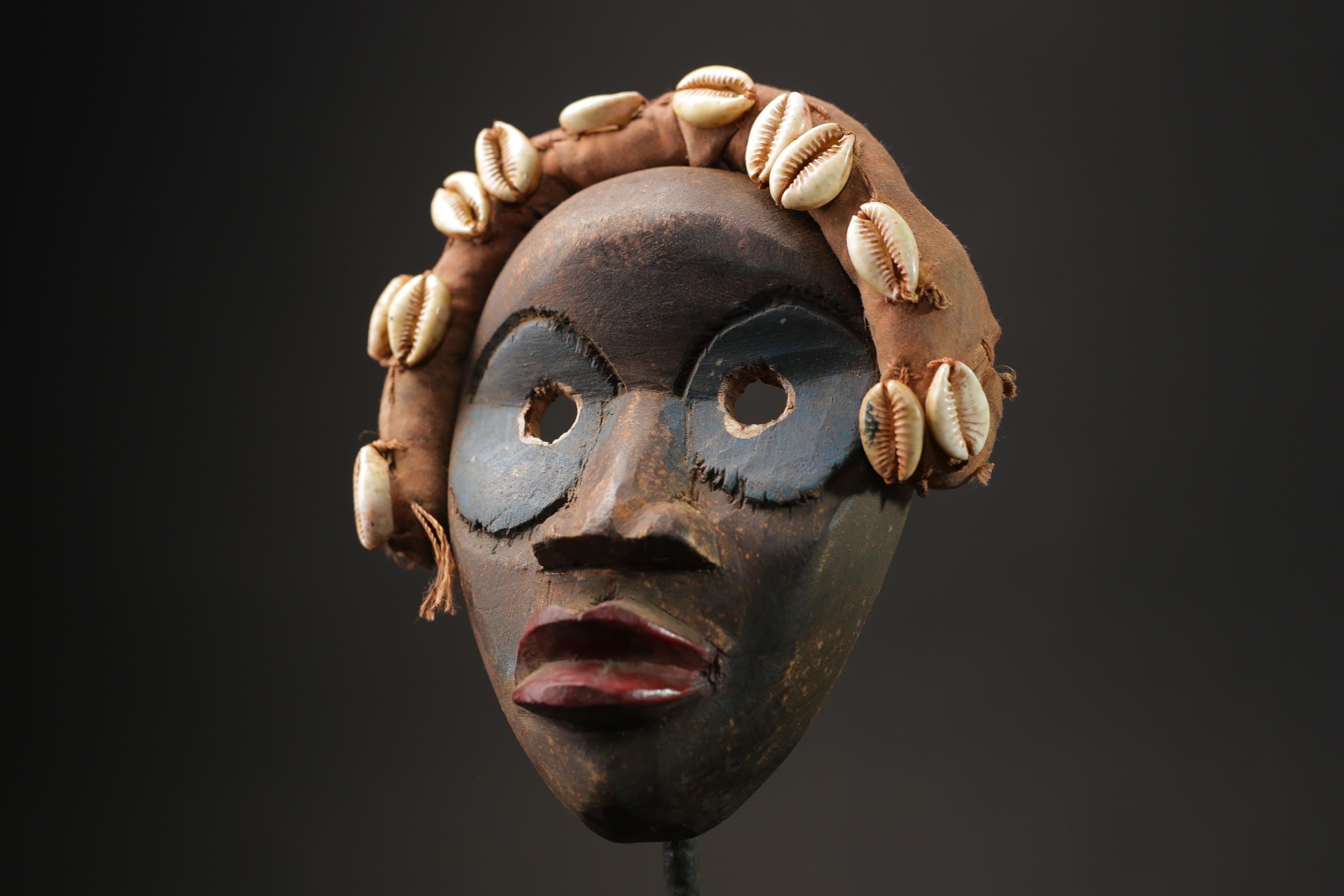 African wood mask antiques Décor carved wooden Hanging Dan Wall Hanging Masks for wall-9912