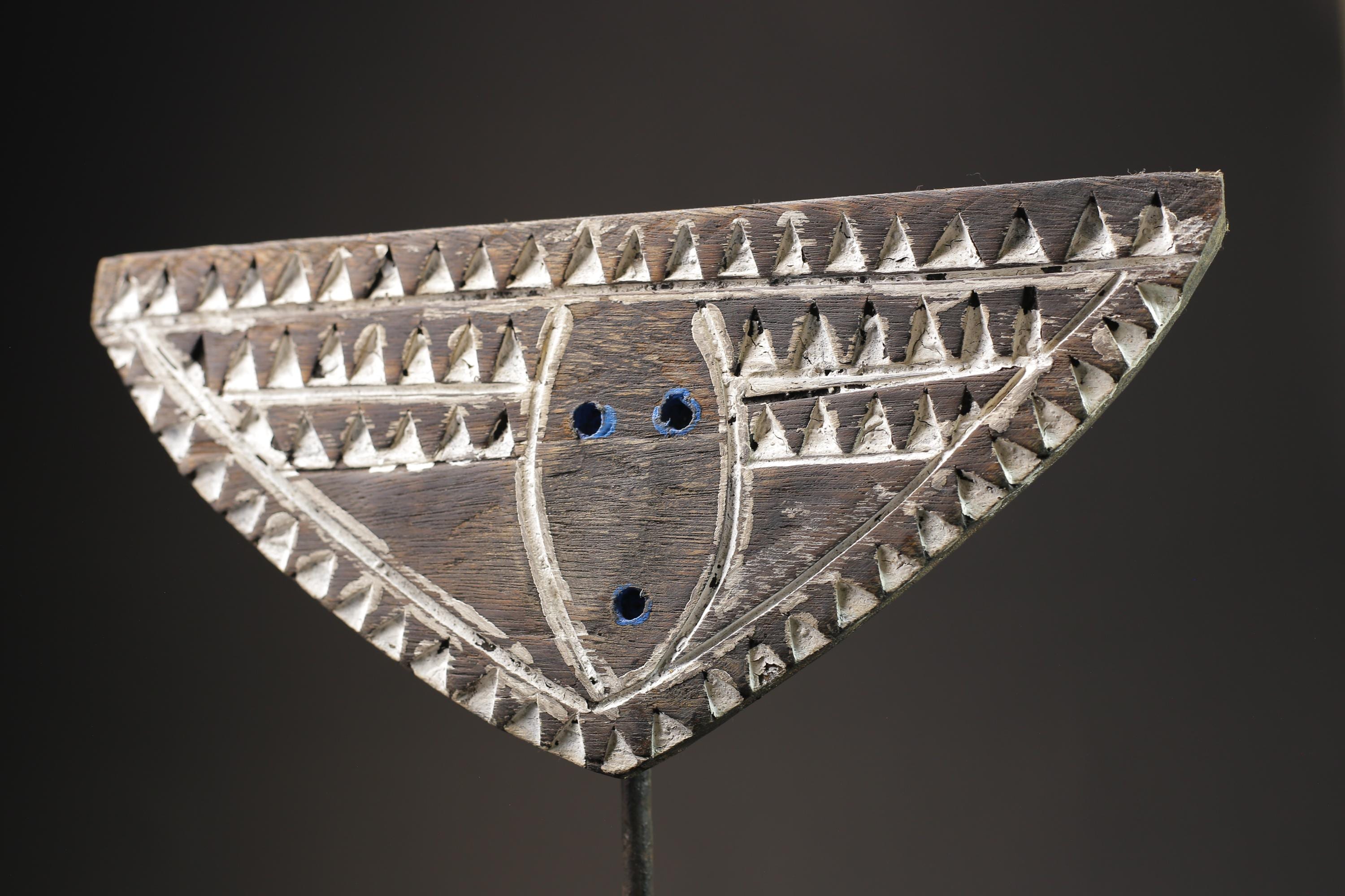 African wood mask antiques Plank Mask Luruya Wood Hand Carved Wall Hanging-9918
