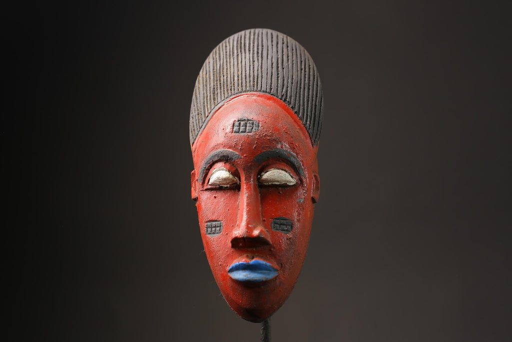 African wood mask antiques Hand Carved Vintage Wall Hanging Guro Masks for wall-9920
