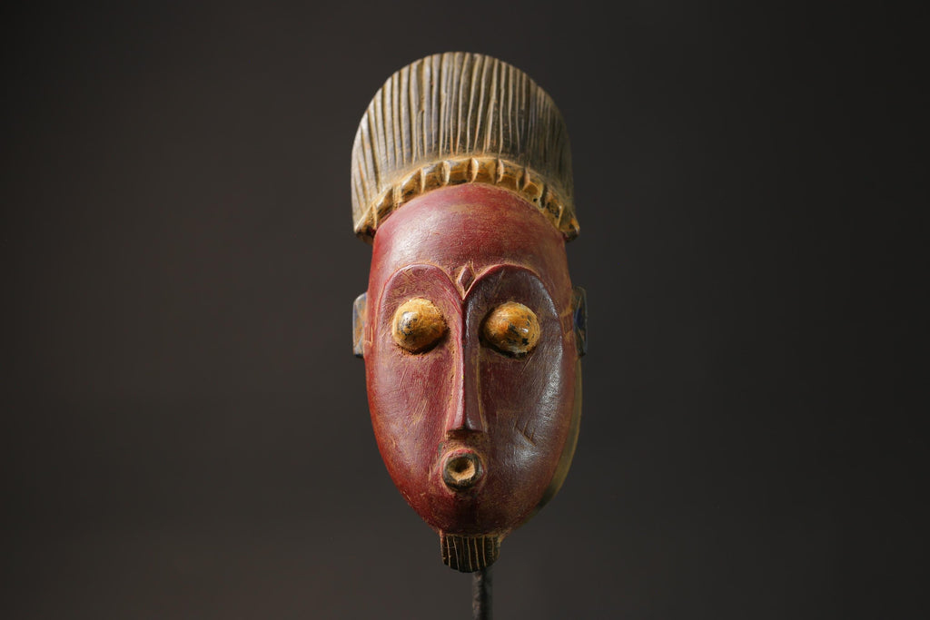 African mask antiques tribal Guro Mask vintage African Art Baule Antique Masks for wall-8637