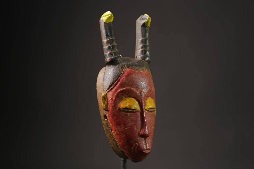 African mask antiques tribal art Face  Antiques Tribal Face Hanging Guro Masks for wall-8645