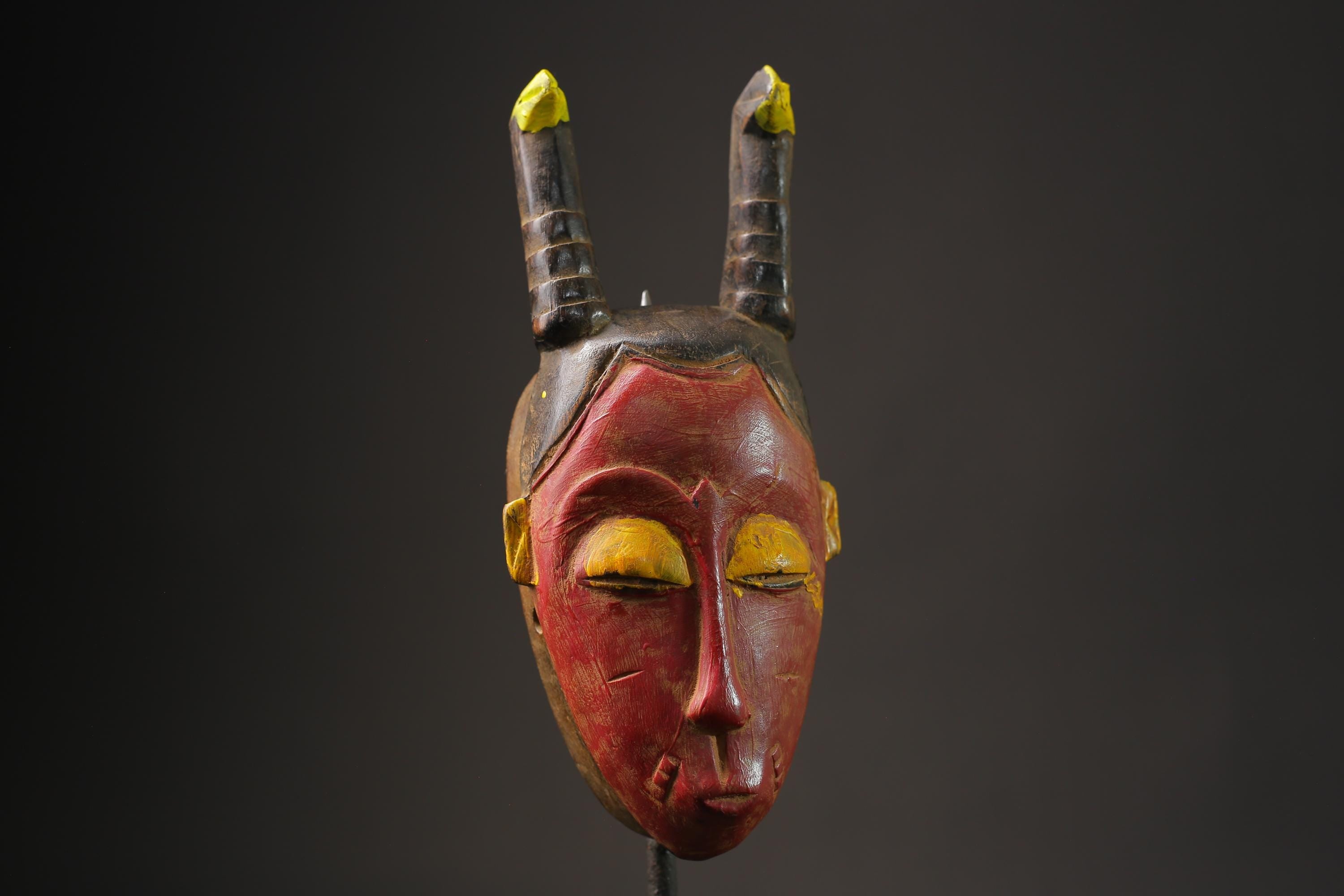 African mask antiques tribal art Face  Antiques Tribal Face Hanging Guro Masks for wall-8645