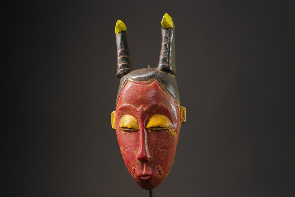 African mask antiques tribal art Face  Antiques Tribal Face Hanging Guro Masks for wall-8645