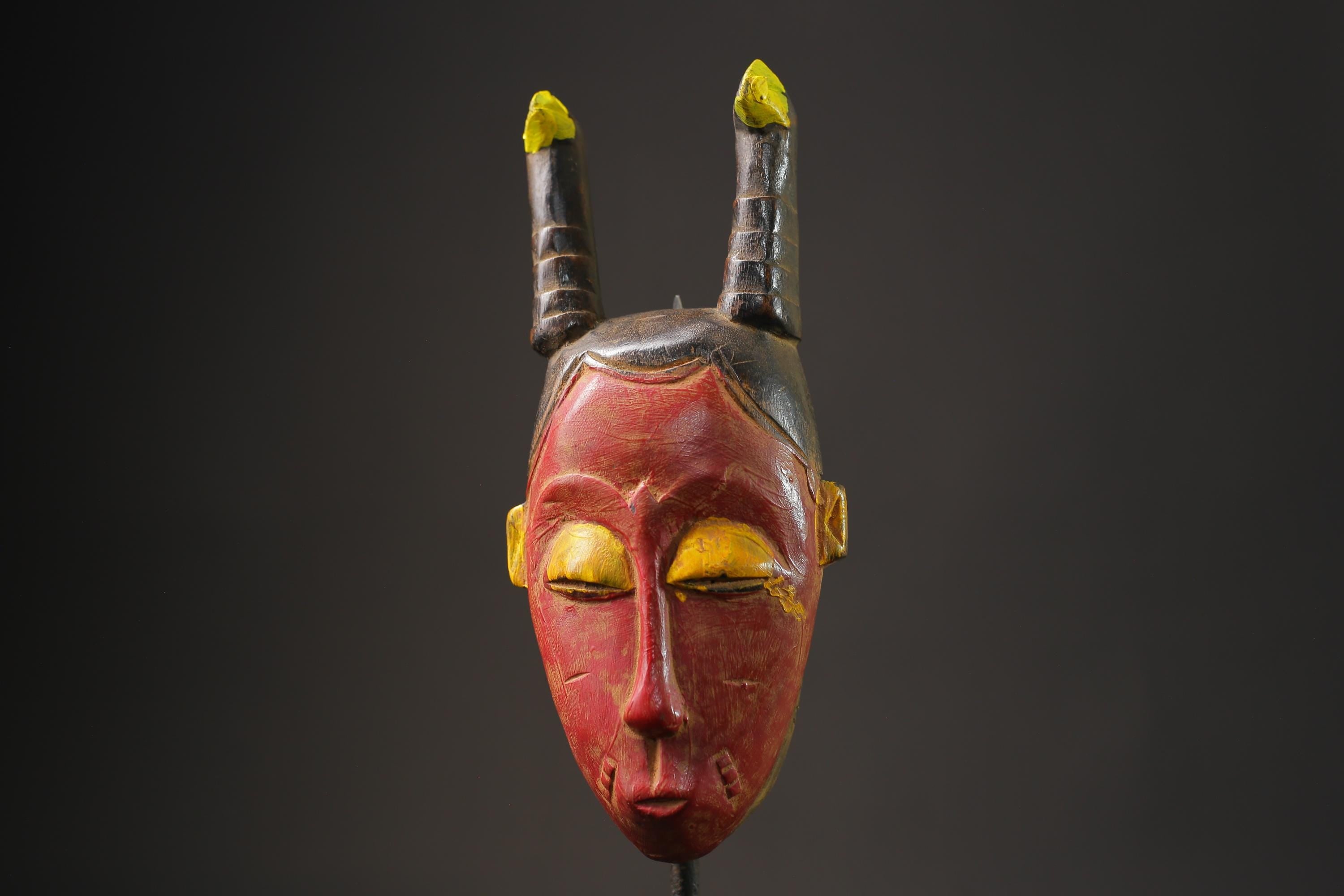 African mask antiques tribal art Face  Antiques Tribal Face Hanging Guro Masks for wall-8645