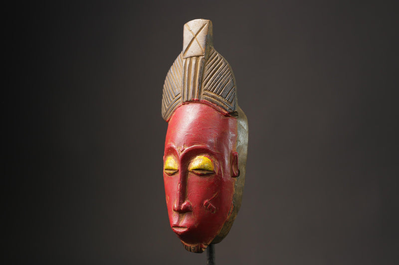 African mask antiques tribal art carved wooden mask African tribal Guro Masks for wall-8647