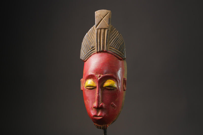 African mask antiques tribal art carved wooden mask African tribal Guro Masks for wall-8647