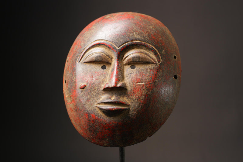 African Mask Antiques Tribal Face Vintage Wood Carved Hanging Bobo Sun Masks for wall-7121
