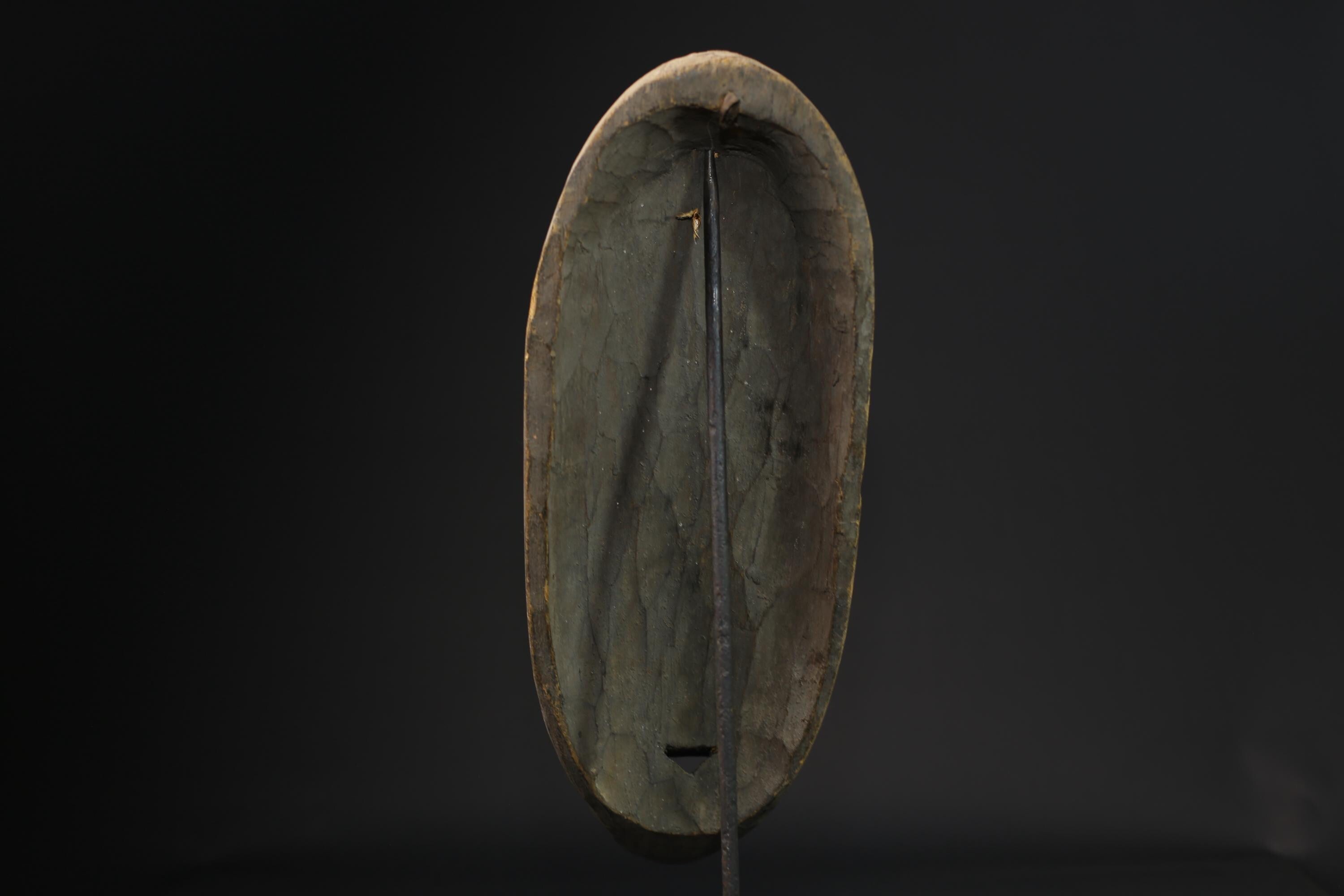 African mask antiques tribal art Face mask Wood Carved Vintage Dan masks for wall-2608