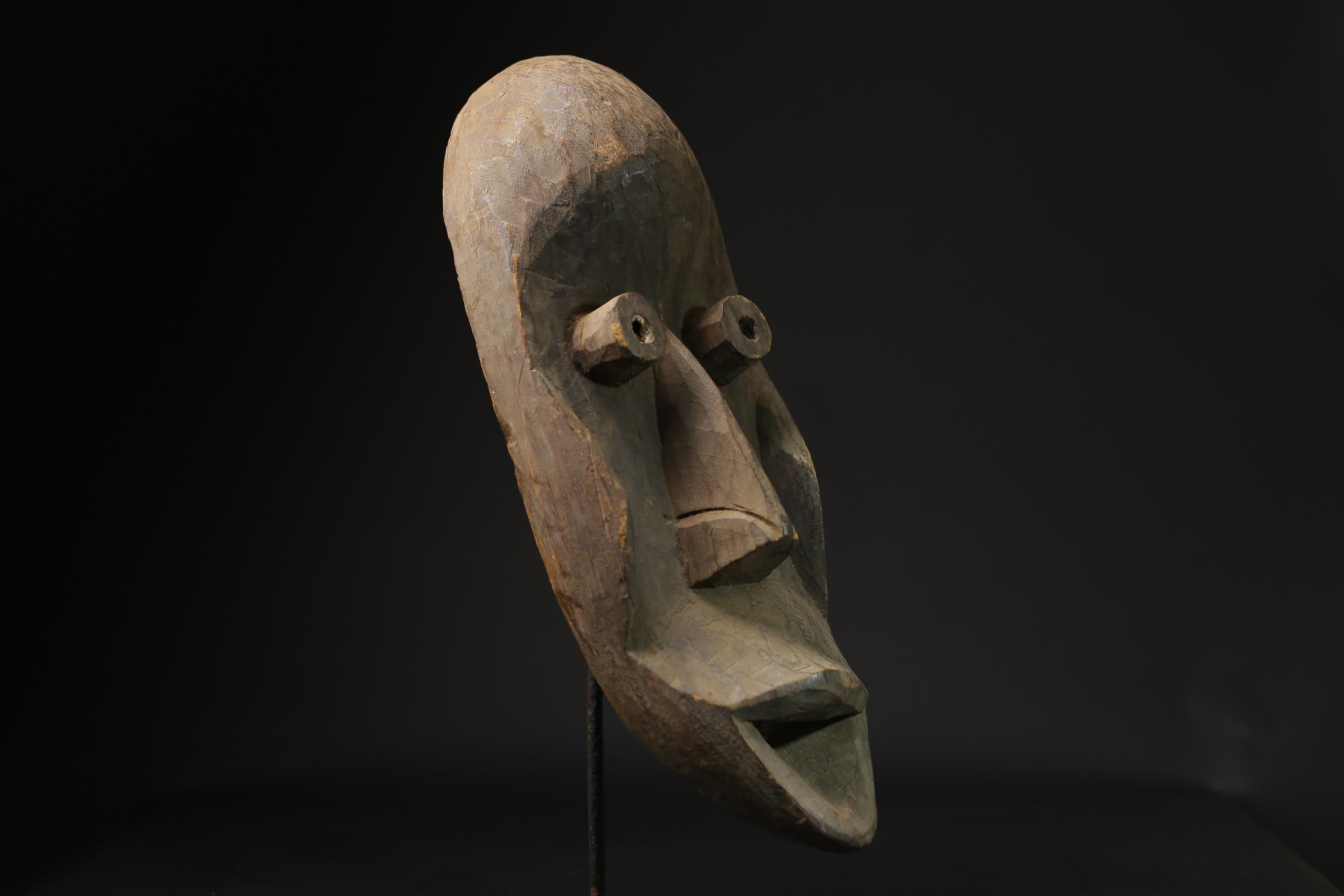 African mask antiques tribal art Face mask Wood Carved Vintage Dan masks for wall-2608