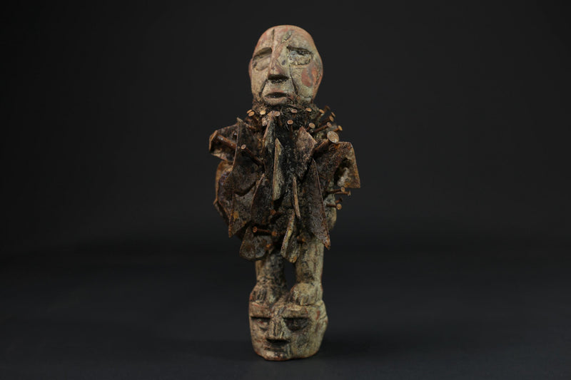 African Wood Figures African Figures Carved Power Figure Nkisi N'kondi-G2205