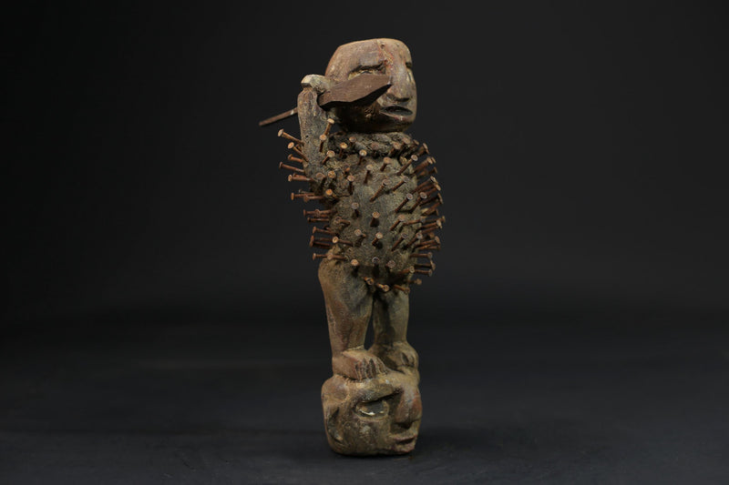 African Wood Figures African Figures Carved Power Figure Nkisi N'kondi-G2209
