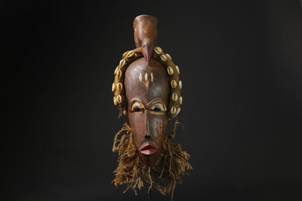 African Wooden Mask Dan Liberia Mask Art Handmade Collectibles masks for wall-G2216