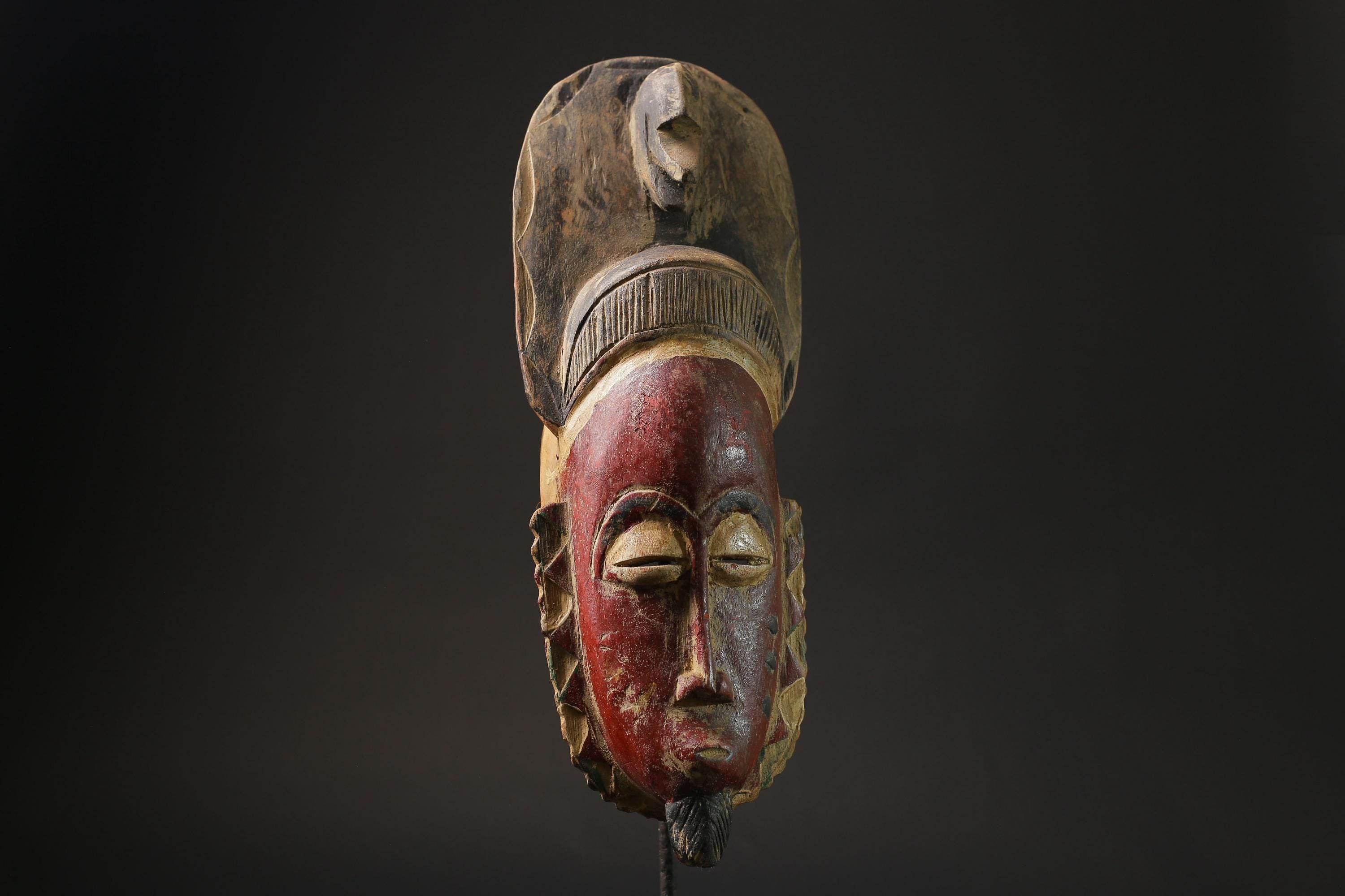 African Wooden Wall Hanging vintage art tribal one piece Home Décor Guro Masks for wall-9938
