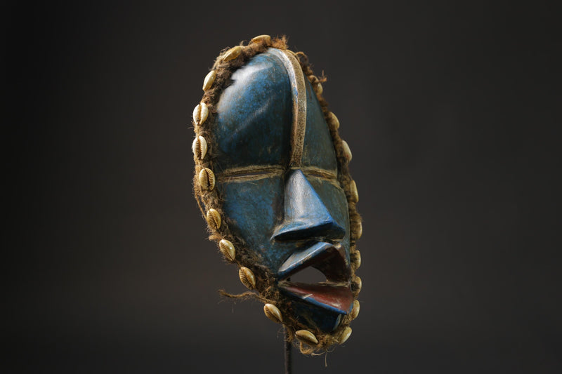African Hand Carved Décor carved wooden mask Hanging Dan Mask Deangle Masks for wall-9939