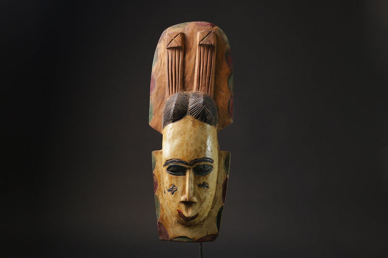 African wood mask antiques Tribal African tribal mask handcrafted Guro  Masks for wall-9941