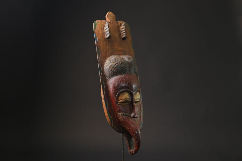 African Tribal Face Mask Wood Hand Carved Wall Hanging tribal Guro Masks for wall-9944