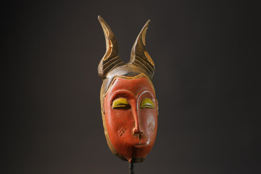 African mask antiques tribal art Face Tribal Mask Wood Masks Wall Art Gouro-8639