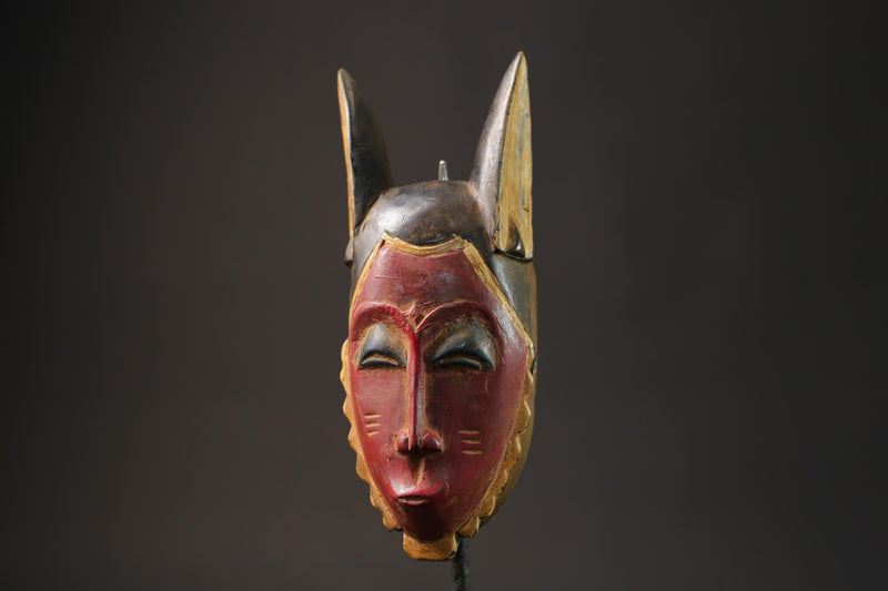 African Mask Antiques Tribal Face Vintage Wood Carved Guru Masks for wall-8641