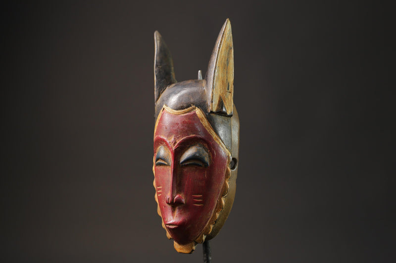 African Mask Antiques Tribal Face Vintage Wood Carved Guru Masks for wall-8641