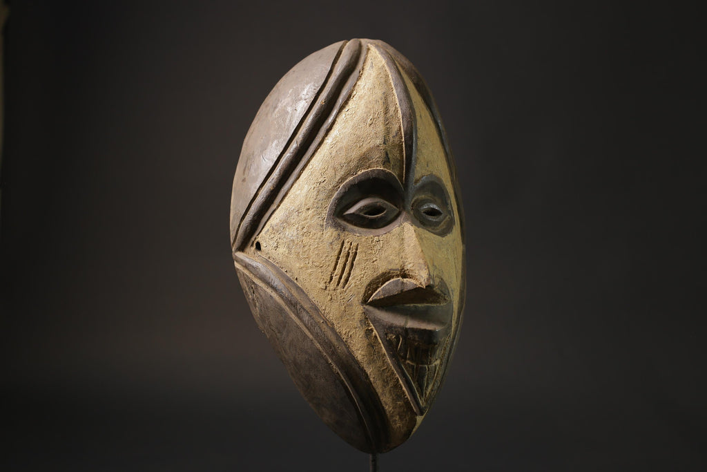 African wood mask antiques Hand Carved Antique collected Fang Masks for wall- 2784