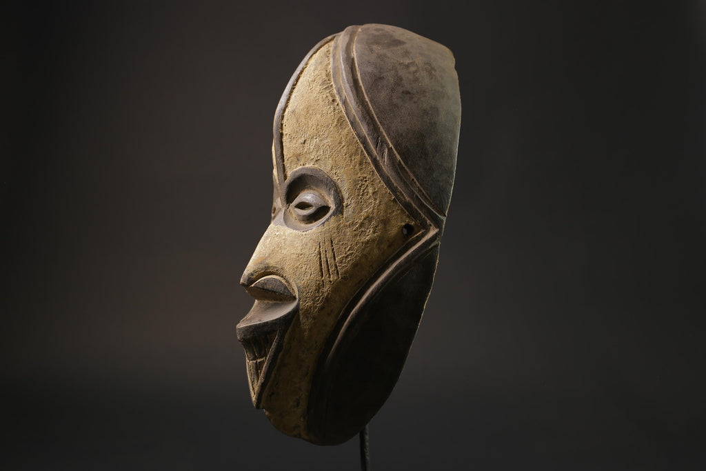 African wood mask antiques Hand Carved Antique collected Fang Masks for wall- 2784