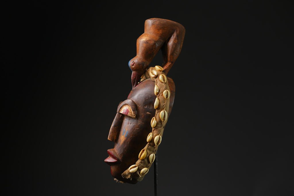 African Wooden Mask Dan Liberia Mask Art Handmade Collectibles masks for wall-G2218