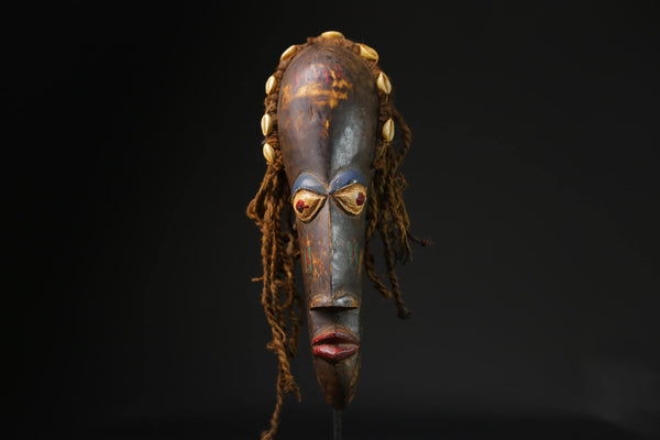 African wooden Dan Déanglé Mask African Mask Tribal Face Hand Carved masks for wall-G2221