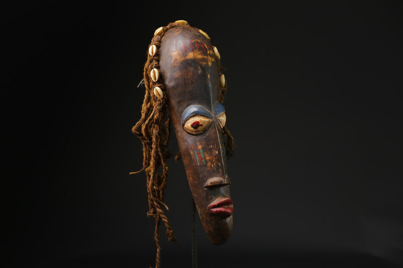 African wooden Dan Déanglé Mask African Mask Tribal Face Hand Carved masks for wall-G2221