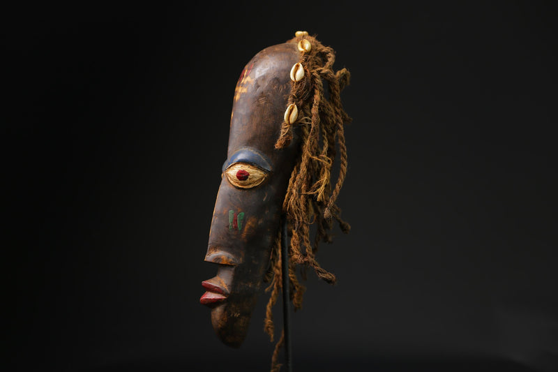 African wooden Dan Déanglé Mask African Mask Tribal Face Hand Carved masks for wall-G2221