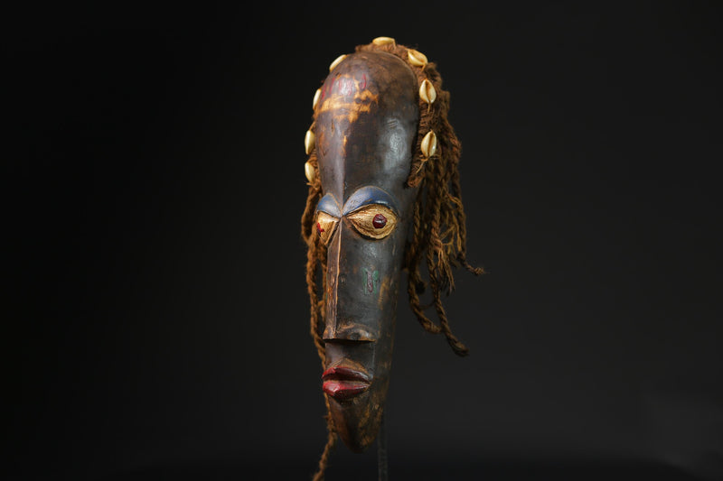 African wooden Dan Déanglé Mask African Mask Tribal Face Hand Carved masks for wall-G2221