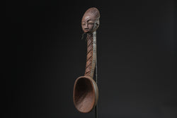 African Tribal Luba Songye Ritual Spoon Central hand carved Home statue-G2222