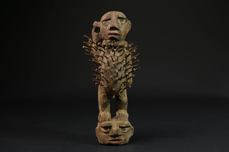 African Wood Figures African Figures Carved Power Figure Nkisi N'kondi-G2223