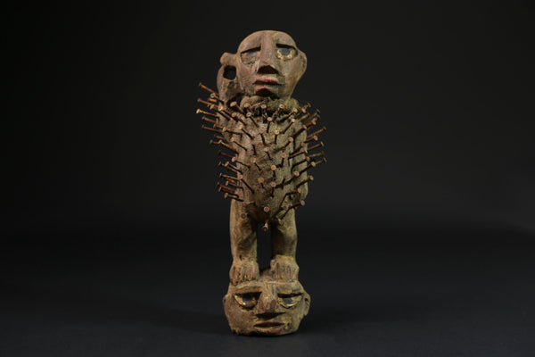 African Wood Figures African Figures Carved Power Figure Nkisi N'kondi-G2223
