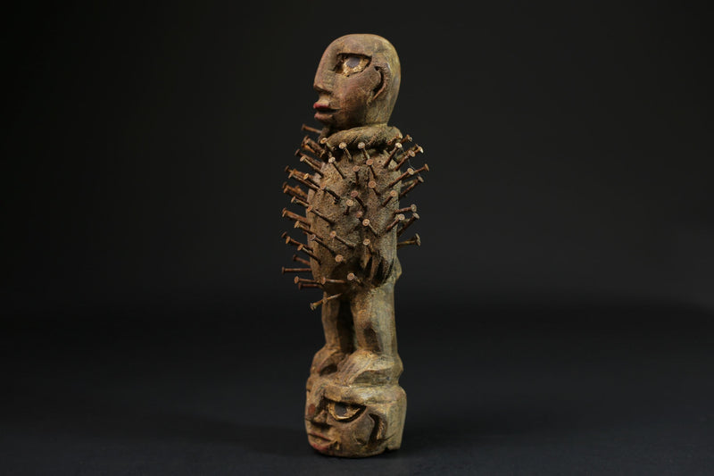 African Wood Figures African Figures Carved Power Figure Nkisi N'kondi-G2223