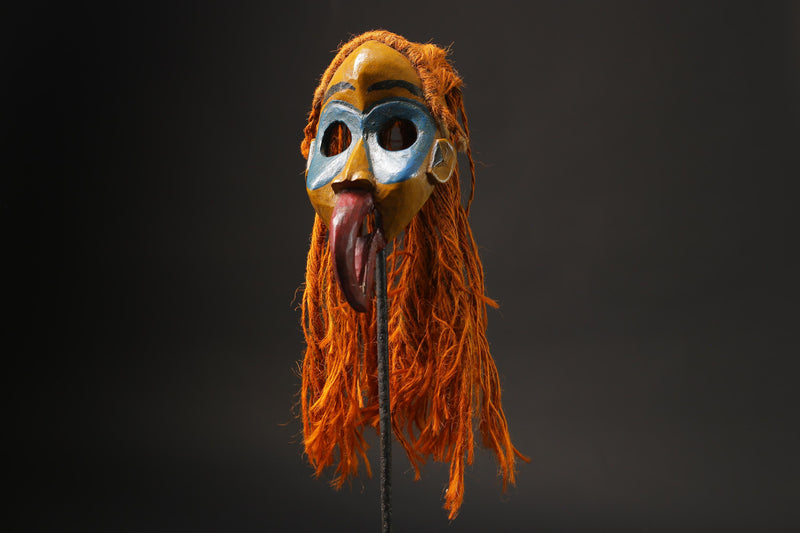 African Tribal Wood masks Dan Liberia Mask Primitive Handmade Collectibles Masks for wall-G2496